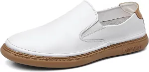 Autumn Men's Loafers Slip-On Comfort Soft Sole Casual Shoes Genuine Leather Breathable Versatile Driving Shoes