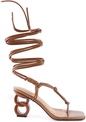 Cassino Strappy Lace Up Sandals