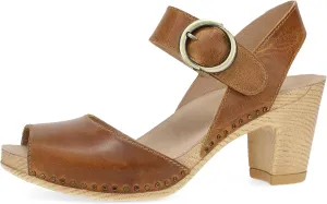 Dansko Tamra Peep Toe Sandal for Women - Quality Leathers and a Heel for a Classy, All-Day Look - Cushioned Footbed for All-Day Comfort