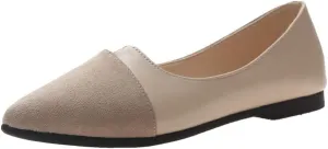 Flats Shoes Women Pointed Toe Suede Flats Casual Slip On Loafers Ballet Flats Dress Shoes Comfortable Office Shoes