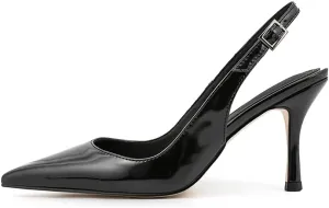 Landjiablue Women Fashion Slingback High Heels Pointed Toe Classic Daily Dress Stiletto Pumps For Lady