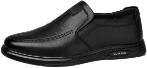 Men's Casual Genuine Leather Flats Soft Driving Walking Dress Shoes Lightweight All-Day Comfort Non-Slip Soft Sole Penny