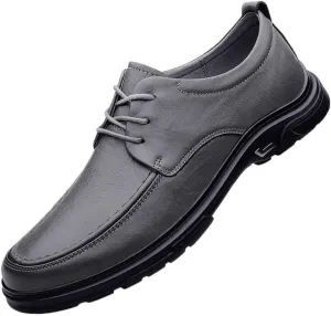 Men's Casual Lace Up Oxford Shoes Fashionable Classic Business Dress Leather Comfort Driving Flats