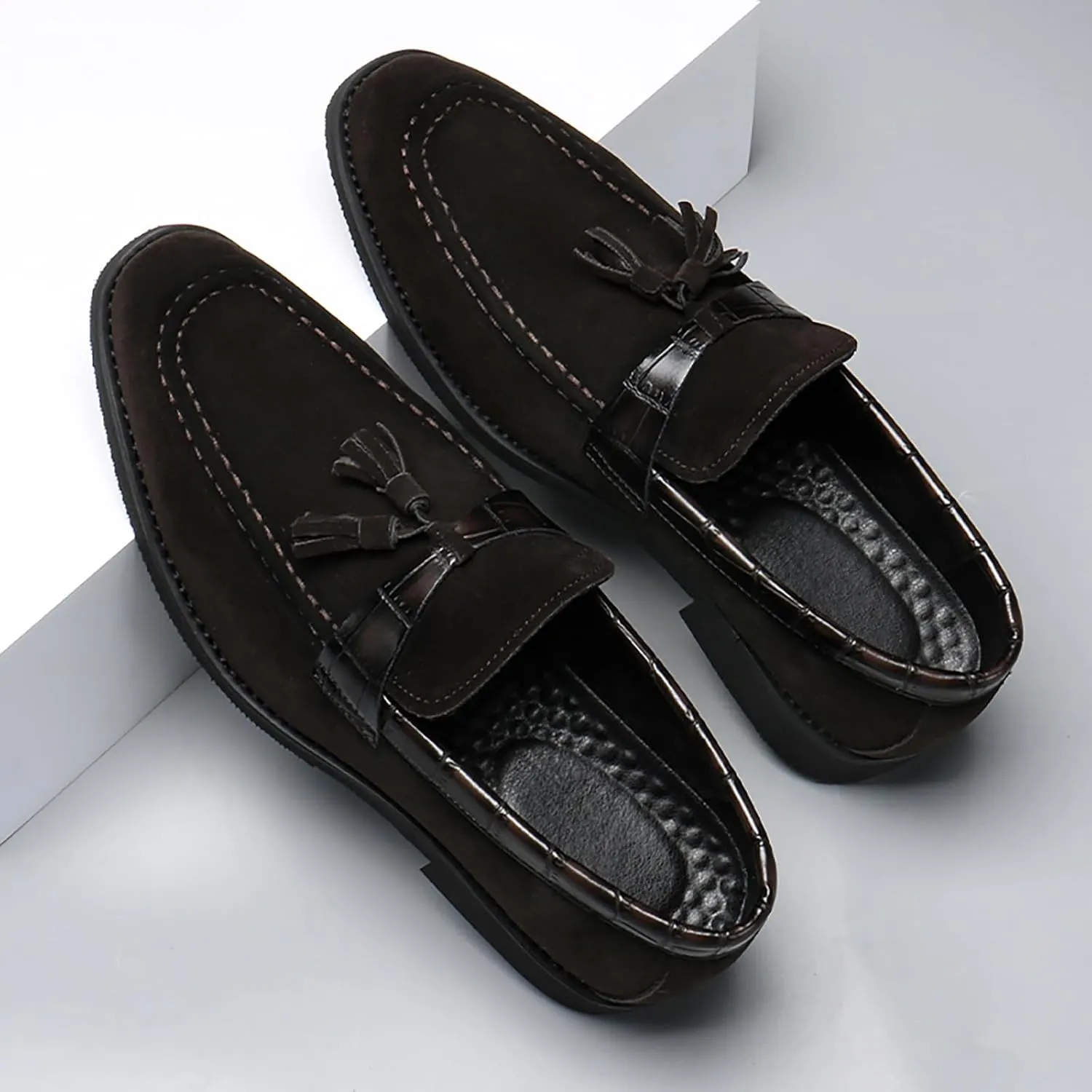 Mens Dress Shoes Loafers Business Classic Suede Tassel Party Wedding Moccasins for Male