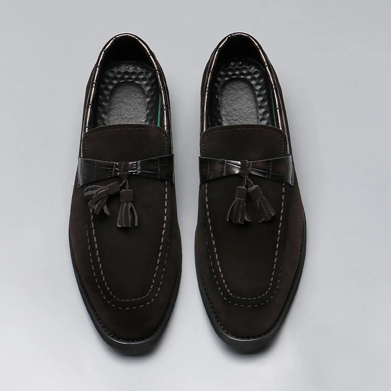 Mens Dress Shoes Loafers Business Classic Suede Tassel Party Wedding Moccasins for Male