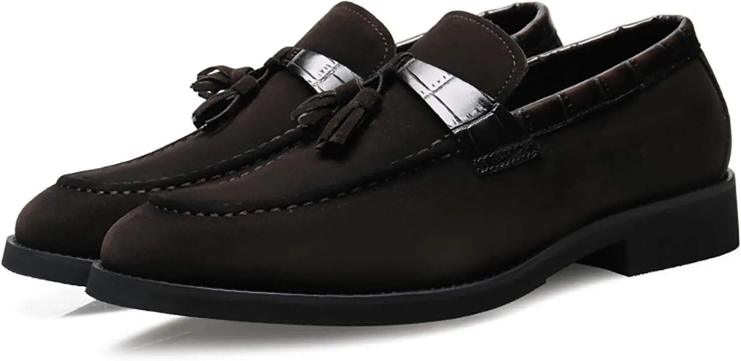 Mens Dress Shoes Loafers Business Classic Suede Tassel Party Wedding Moccasins for Male
