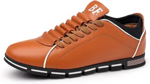 Mens Driving Shoes Fashion Walking Flat Sneakers Comfort Lace-up Business Casual Shoes Wedding Office Dress Shoes