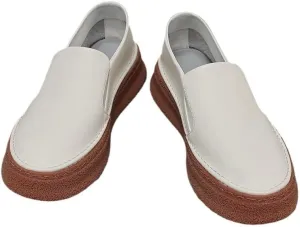 Men's Leather Loafers with Elastic Side Gussets Hidden Stretch Panels for All-Day Museum Visits & Gallery Hopping