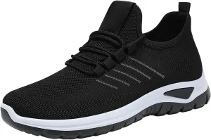 Men's Orthopedic Walking Shoes Solid Color Fashion Sneakers for Men 2025 Casual Mesh Summer Breathable Lightweight Closed Toe Lace up Casual Shoe