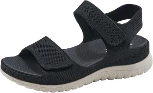 Orthopedic Sandals for Women,Hiking Sandal Orthopedic Hook Loop Non Slip Wedge Sandals Air Cushion Slingback Elastic