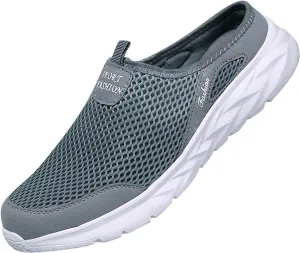 Orthopedic Walking Shoes Mules for Men 2025 Casual Mesh Summer Slip-On Breathable Slippers Closed Toe Mens Slingback Slides with Arch-Support