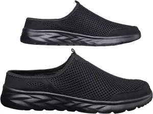 Orthopedic Walking Shoes Mules for Men 2025 Casual Mesh Summer Slip-On Breathable Slippers Solid Color Closed Toe Mens Slingback Slides with Arch-Support