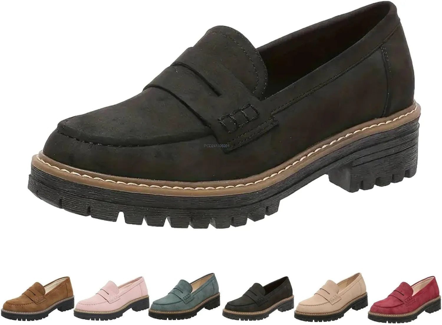 Orthoture Orthopedic Platform Loafers Orthoture-Orthopedic Sole Platform Wide Toe Slip-On Casual Shoes for Women