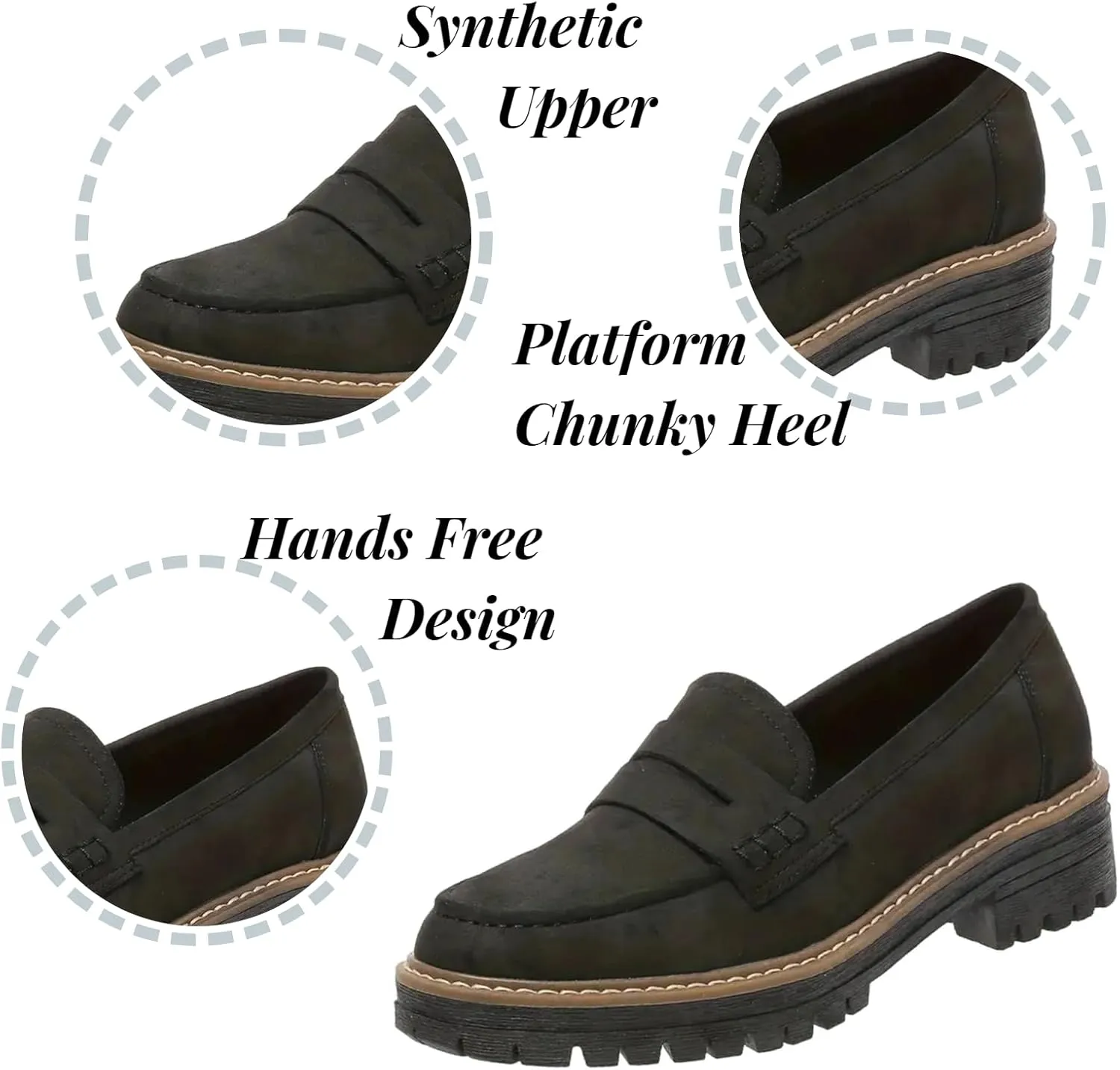 Orthoture Orthopedic Platform Loafers Orthoture-Orthopedic Sole Platform Wide Toe Slip-On Casual Shoes for Women