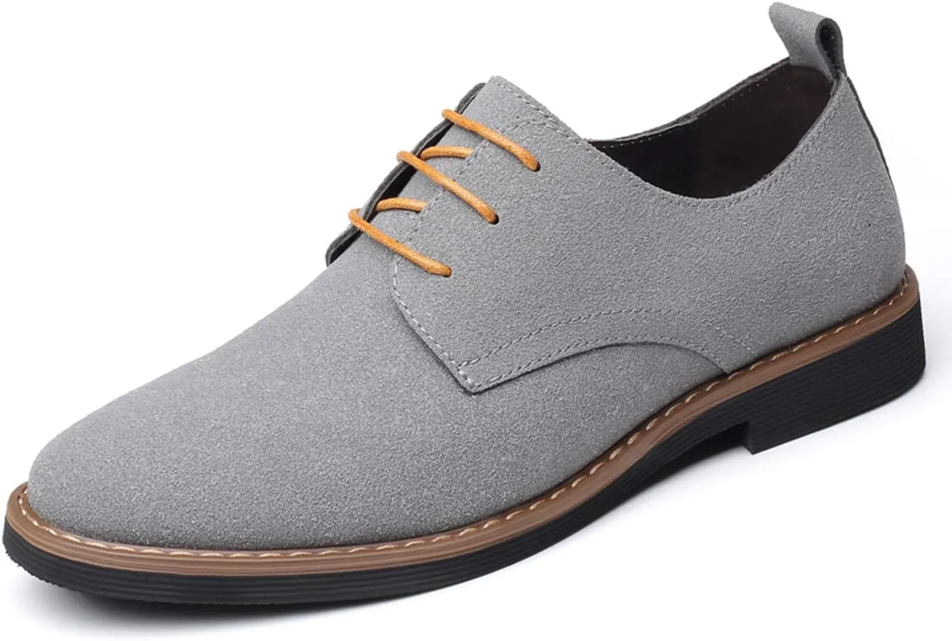 Santimon Men's Casual Oxford Shoes Classic Suede Formal Business Lace Up Dress Shoes