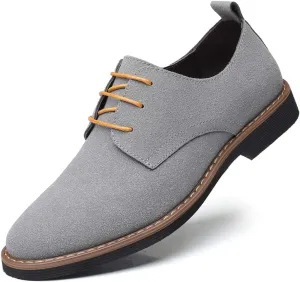 Santimon Men's Casual Oxford Shoes Classic Suede Formal Business Lace Up Dress Shoes
