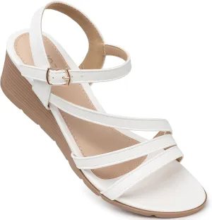 SWQZVT Wedge Sandals Women Dressy: Summer Low Wedges Comfort Sandal - Comfortable Strappy Casual Womens Sandals