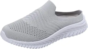 Women's Backless Walking Sneakers Summer Slip-on Tennis Shoes Men Slip On Men Shoes Casual Wedge Sneakers Waterproof Tennis Shoe Cross Trainer Shoe