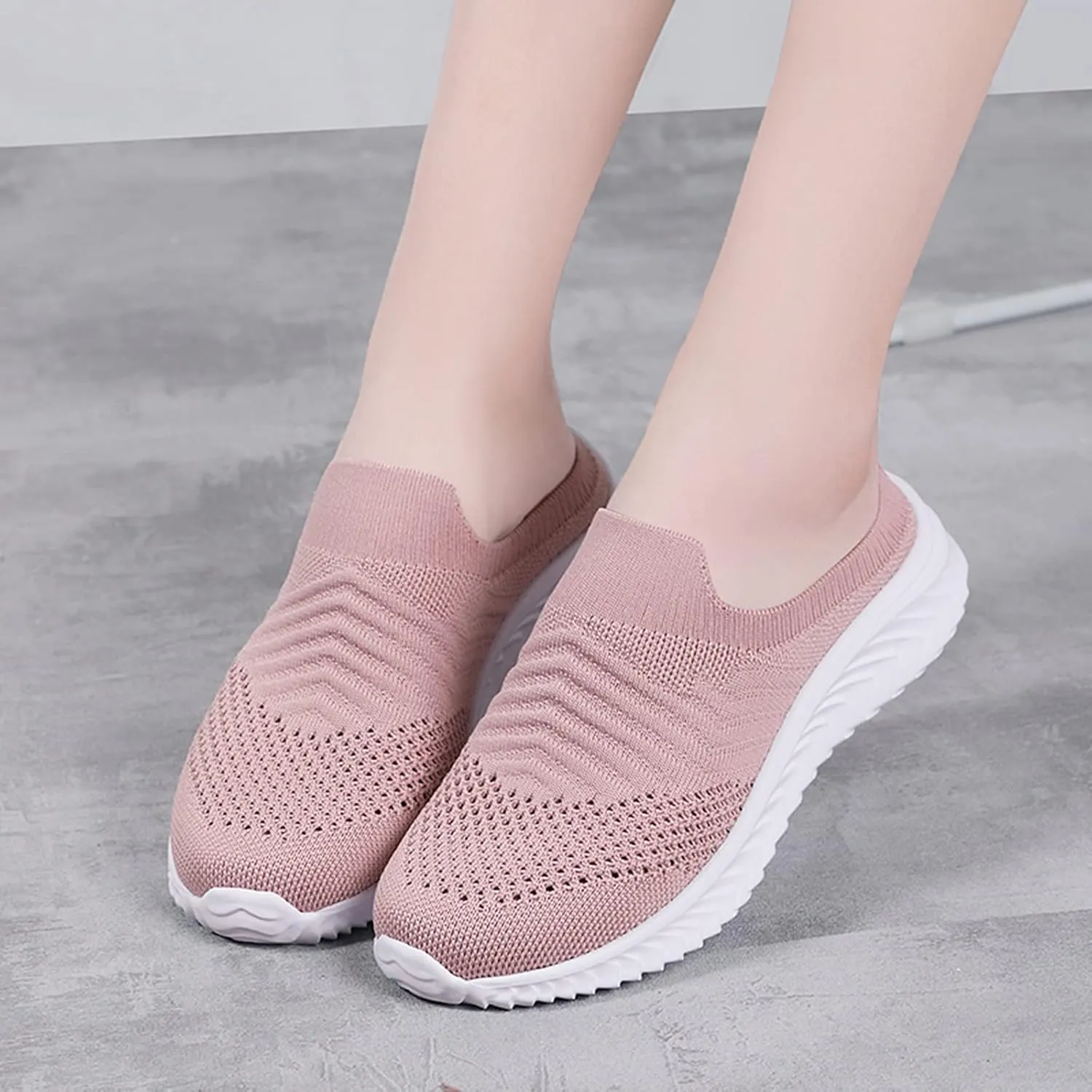 Women's Backless Walking Sneakers Summer Slip-on Womens Tennis Shoes Jogging Casual Shoes for Fall Fashion Sneakers White Tennis Shoe Trainers Shoe