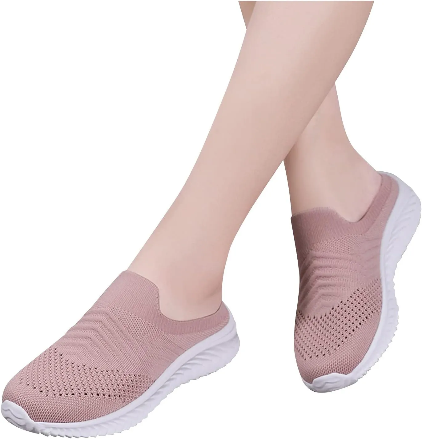 Women's Backless Walking Sneakers Summer Slip-on Womens Tennis Shoes Jogging Casual Shoes for Fall Fashion Sneakers White Tennis Shoe Trainers Shoe