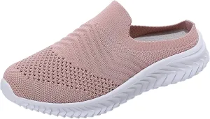 Women's Backless Walking Sneakers Summer Slip-on Womens Tennis Shoes Jogging Casual Shoes for Fall Fashion Sneakers White Tennis Shoe Trainers Shoe